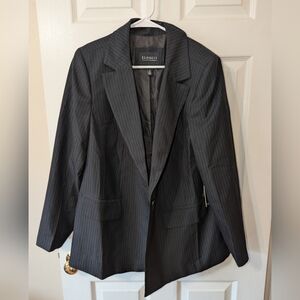 NWT eloquii black pinstripe blazer